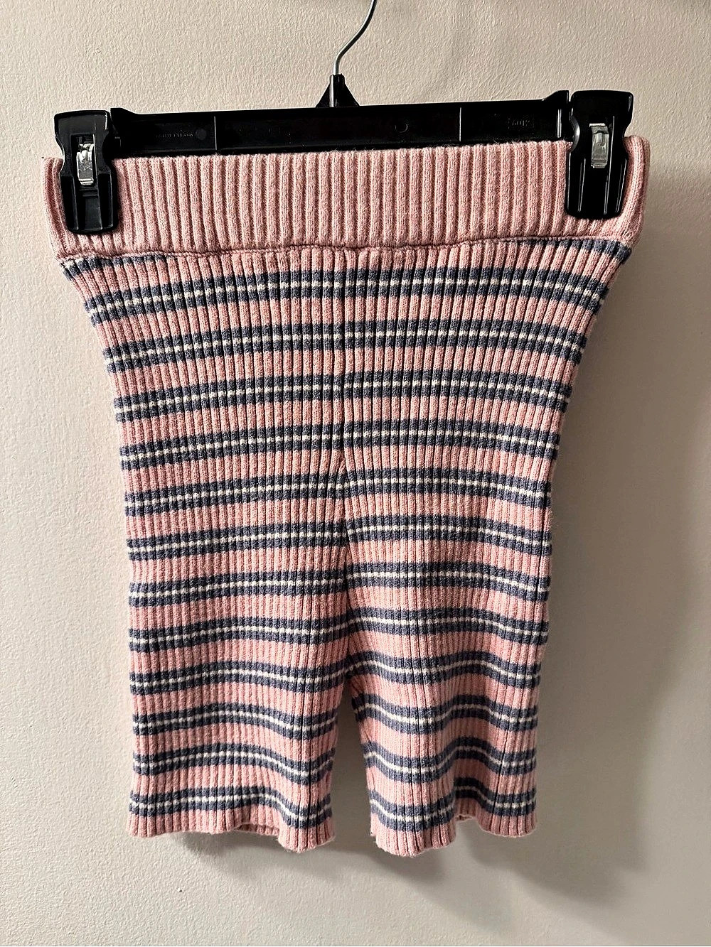 David & Dani Striped Winter Layering Shorts in Pink & Blue